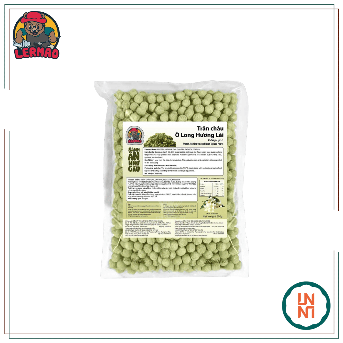 Lermao Trân Châu Tươi Oolong Lài 500Gr