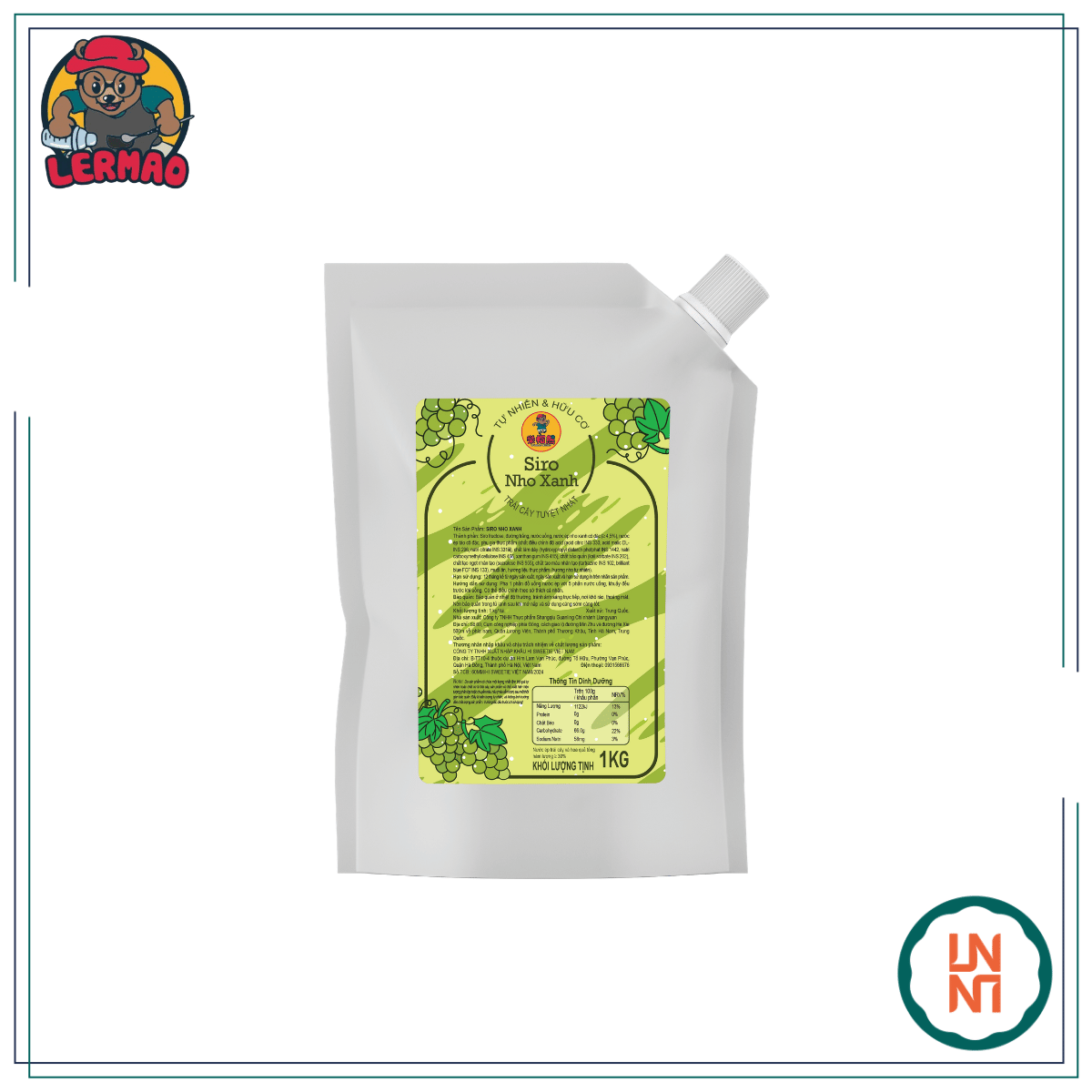 Syrup Lermao Nho Xanh 1Kg