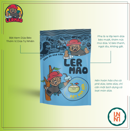Lermao Bột Kem Dừa 1Kg