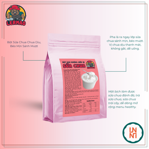 Lermao Bột Sữa Chua (Kem Không Sữa Vị Sữa Chua) 800Gr
