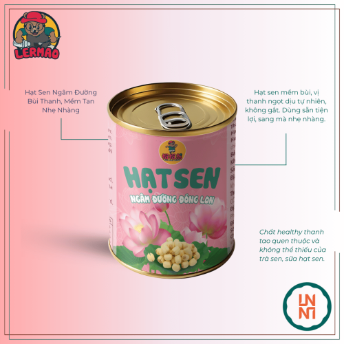 Lermao Hạt Sen Ngâm Đường 900Gr