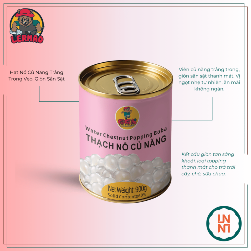 Lermao Hạt Nổ Củ Năng Trắng 900Gr