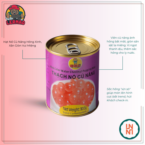 Lermao Hạt Nổ Củ Năng Hồng 900Gr