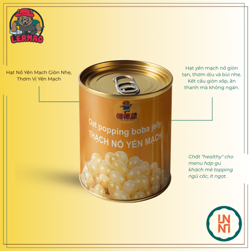 Lermao Hạt Nổ Yến Mạch 850Gr