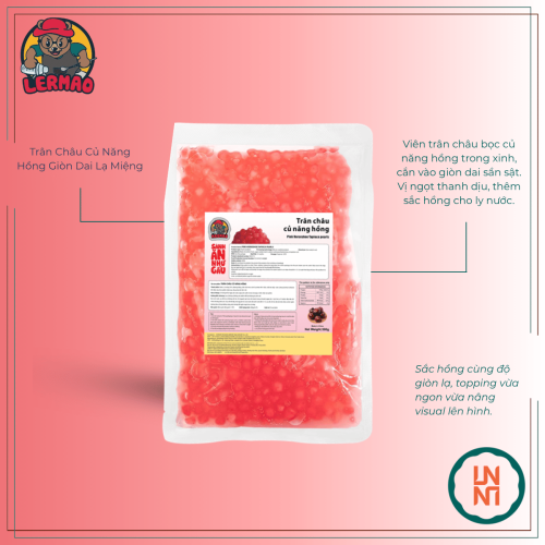 Lermao Trân Châu Củ Năng Hồng Đông Lạnh 500Gr
