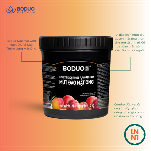 Puree Boduo Đào Mật Ong 1,3Kg
