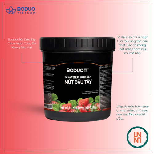 Puree Boduo Dâu Tây 1,3Kg