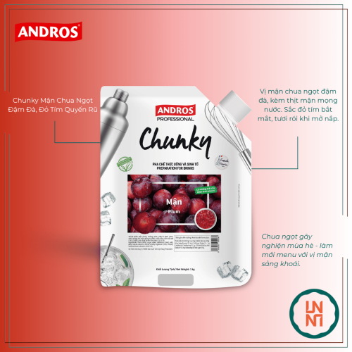 Mứt Chunky Mận 1Kg (Andros Chunky Plum)
