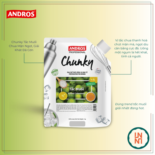 Mứt Chunky Tắc Muối 1Kg (Andros Chunky Salted Calamansi)