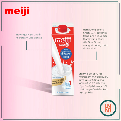 Sữa Thanh Trùng Meiji Deluxe 4.3% Béo 946ml