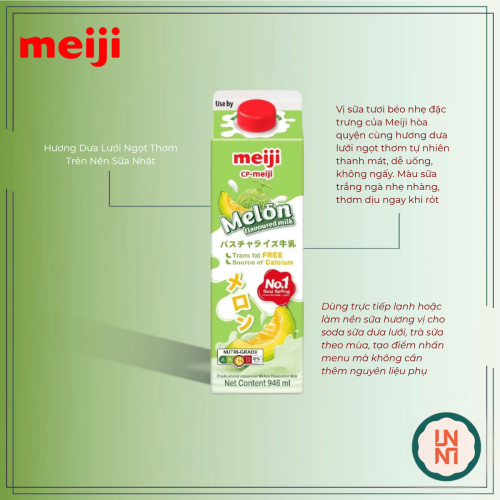 Sữa Thanh Trùng Meiji Hương Dưa Lưới 946ml