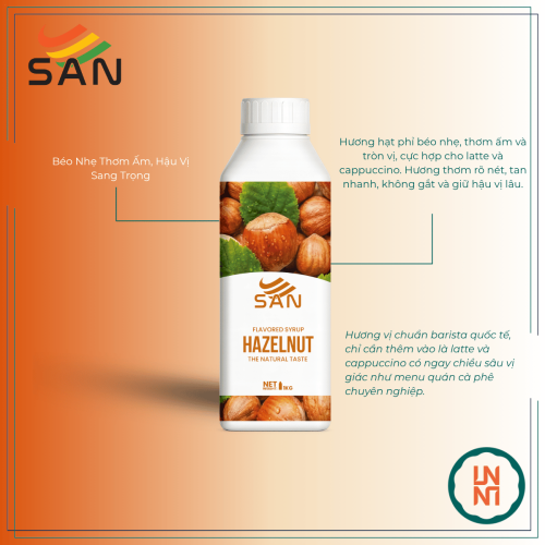 Syrup San Hạt Phỉ (Hazelnut) 1Kg