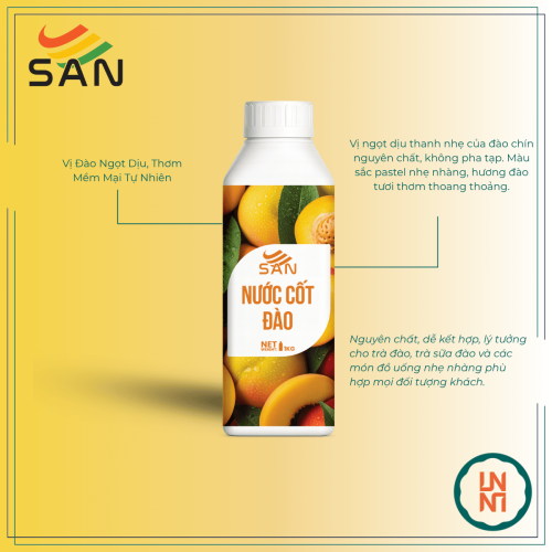 Nước Cốt Đào Syrup San 1Kg