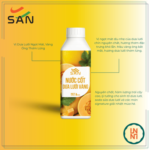 Nước Cốt Dưa Lưới Vàng Syrup San 1Kg