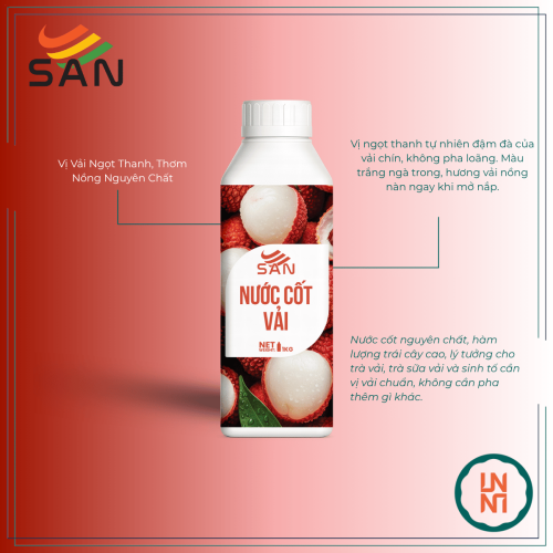 Nước Cốt Vải Syrup San 1Kg
