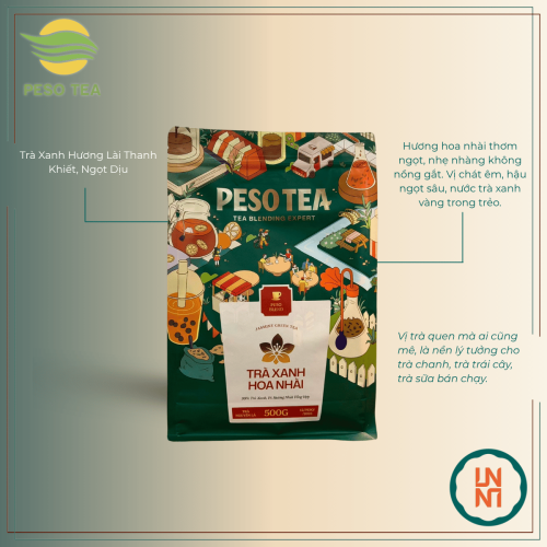 Trà Xanh Hoa Nhài Peso 600Gr