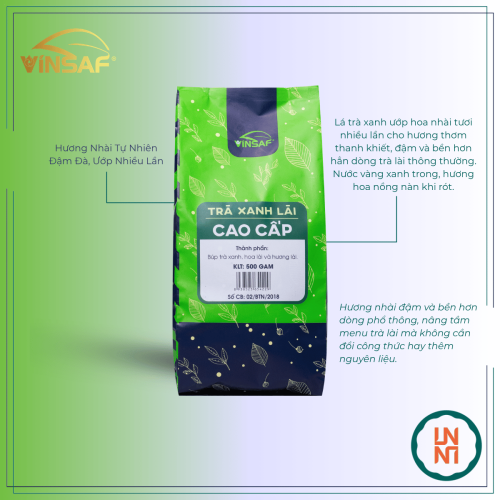 Trà Xanh Lài Cao Cấp Vinsaf 500Gr